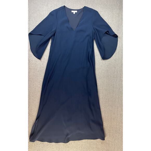 Anna Cate Meredith Maxi Dress Quiet Luxury Career Classic Navy Size XS - Picture 2 of 9